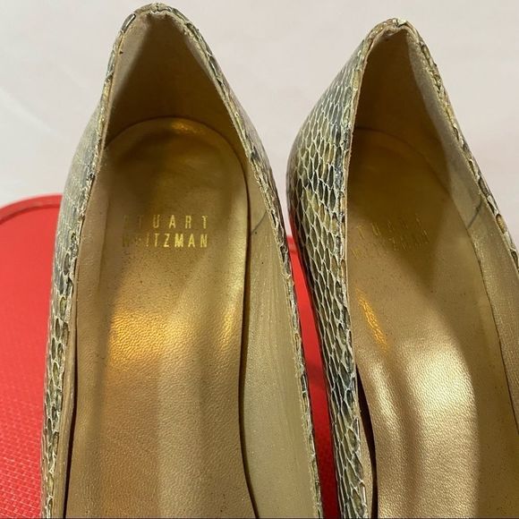 Stuart Weitzman Snakeskin Pumps Size 8.5 - Picture 4 of 6